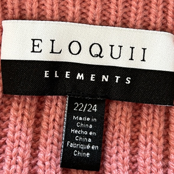 ⭐️NWT!⭐️Eloquii Elements Ribbed Knit Dusty Rose/Pink Stretchy Pull on Midi Skirt - Picture 5 of 10